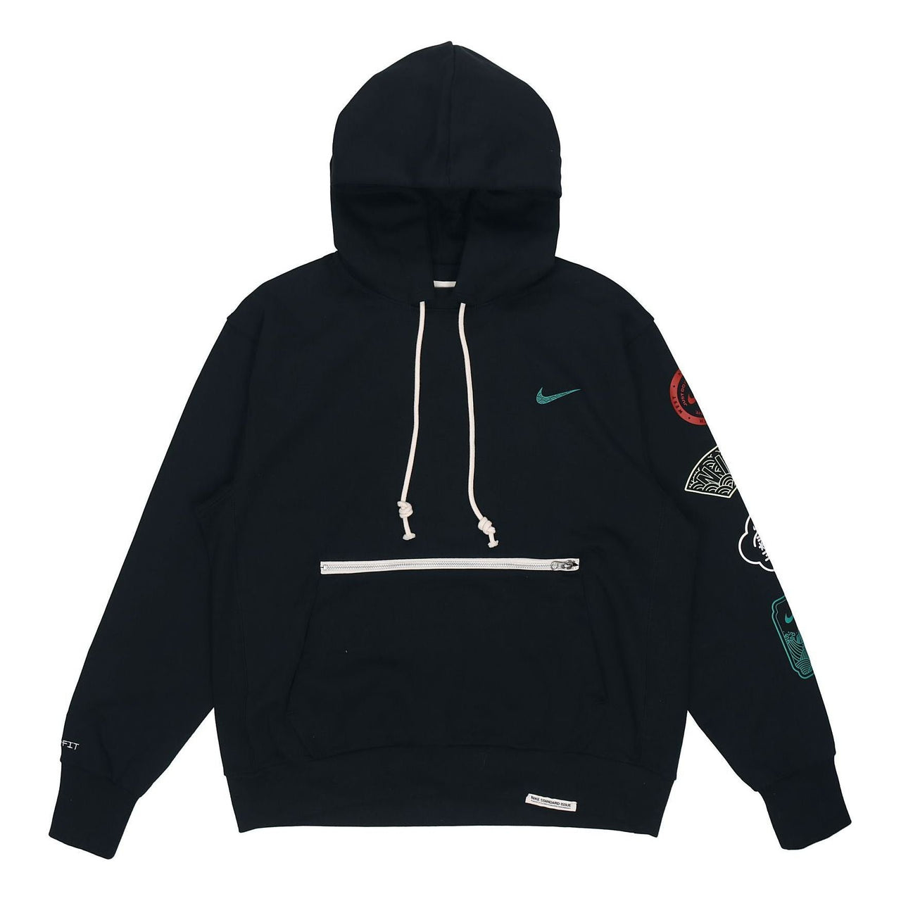 Men's Nike CNY New Year's Edition Logo Printing Loose Sports Hooded Pullover Autumn Black DJ3861-010