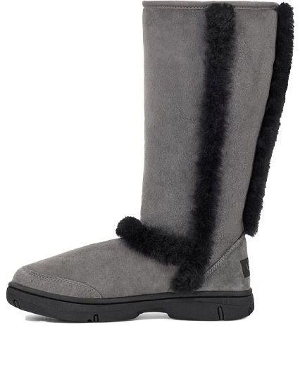 (WMNS) UGG Sunburst Tall Black Gray 5218-GRB