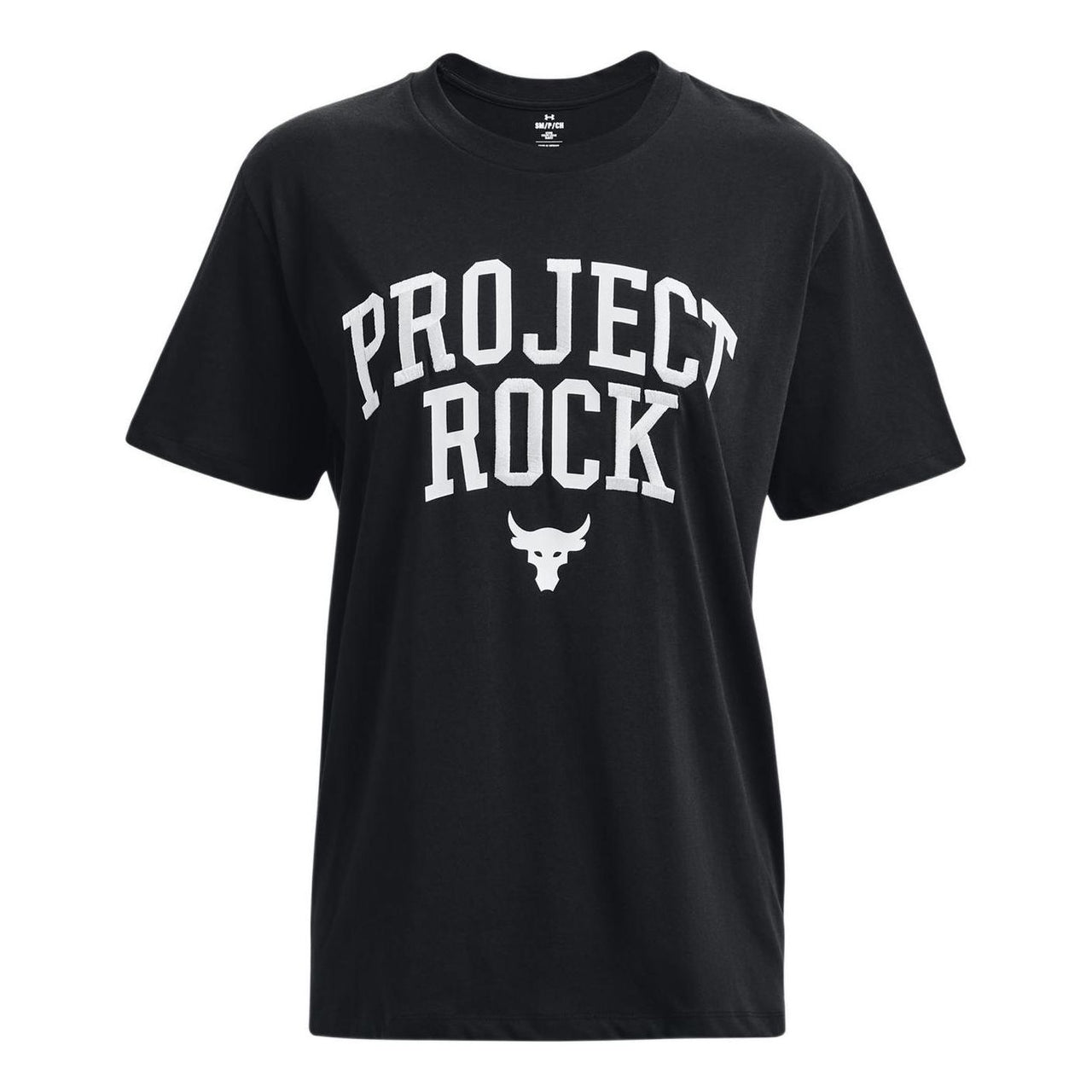 (WMNS) Under Armour Project Rock Heavyweight Campus T-Shirt 'Black' 1377449-001