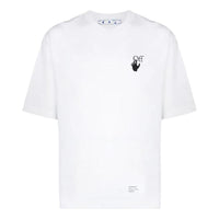 Men's Off-White SS22 Caravaggio Arrow Pattern Logo Printing Round Neck Short Sleeve White T-Shirt OMAA120F21JER00701100110