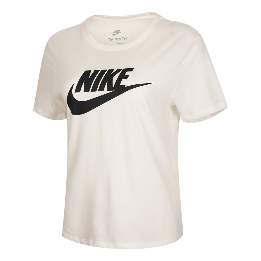 (WMNS) Nike Sportswear Essentials Logo T-Shirt 'Sail Black' DX7907-133