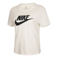 (WMNS) Nike Sportswear Essentials Logo T-Shirt 'Sail Black' DX7907-133