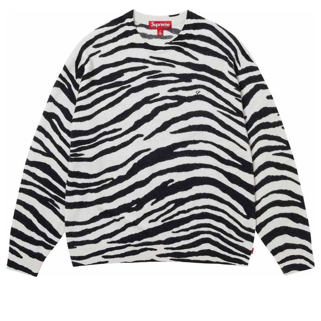 Supreme Cashmere Sweater 'White Black' SUP-SS24-033