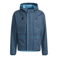 adidas Wj Wv Bond Jkt Small Logo Hooded Jacket Sky Blue H39219