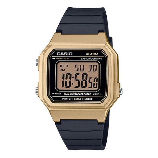 CASIO Sports Quartz Waterproof Mens BlackGold Digital W-217HM-9AVDF
