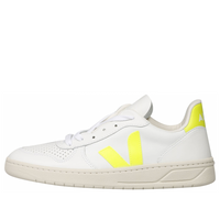 Veja V-10 Leather 'White Jaune Fluo' VX022086