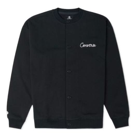 Converse Chain Stitch Elevated Cardigan Pullover 'Black' 10024582-A01