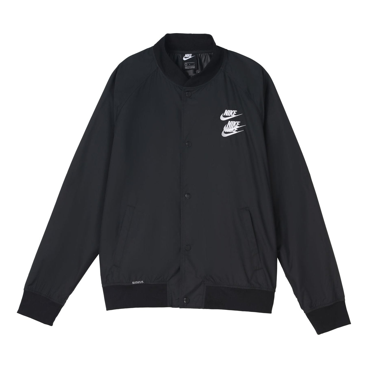Nike Alphabet Logo Printing Woven Casual Jacket Black DA0648-010