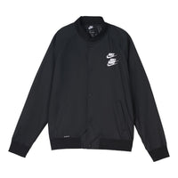 Nike Alphabet Logo Printing Woven Casual Jacket Black DA0648-010