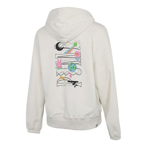 (WMNS) PUMA Downtown Graphic Hoodie 'White' 533049-73