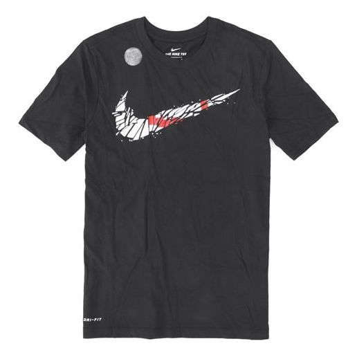 Nike Dri-Fit Big Swoosh Basketball s T Men's Black BQ3658-010
