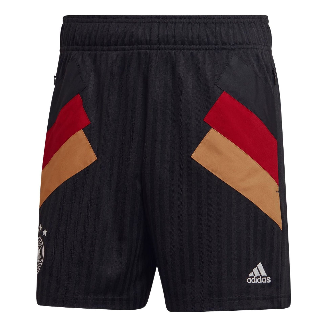 adidas Germany Icon Shorts 'Black Yellow Red' HC1268