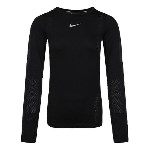 (WMNS) Nike Infinite Slim Fit Quick Dry Running Long Sleeves Black Gym Clothes CU3123-010