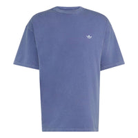 adidas Trefoil Essentials Washed Loose Dropped T-Shirt Asia Sizing 'Dark Blue' LC6376