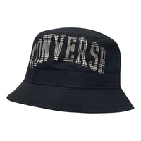 Converse Large Plaid Logo Bucket Hat 'Black' 10019855-A01