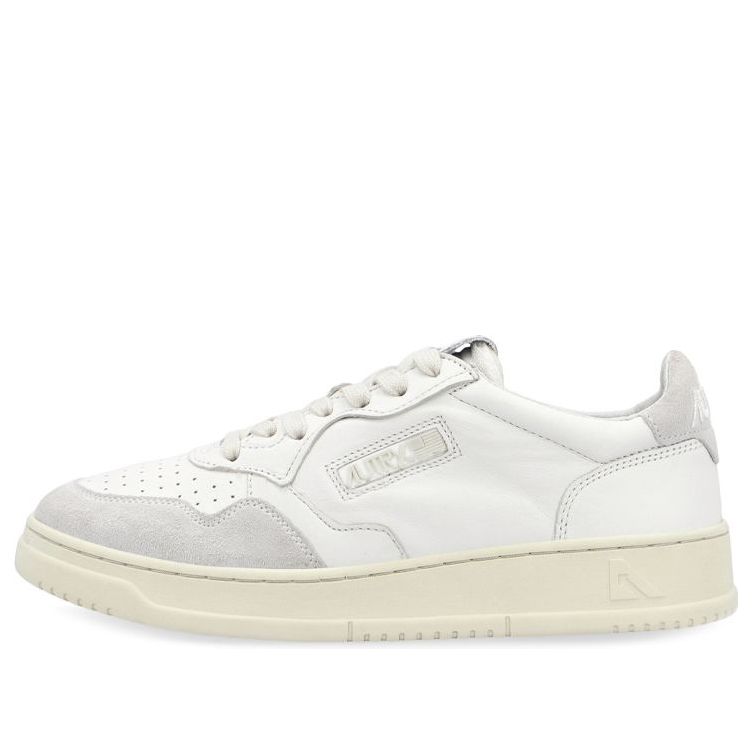 (WMNS) Autry open Low Leather Suede 'White' AOLW-CE10