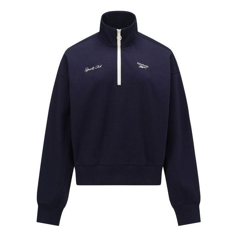 (WMNS) Reebok Sports Club Quarter-Zip Sweatshirt 'Dark Blue' 24SRC304WGN2