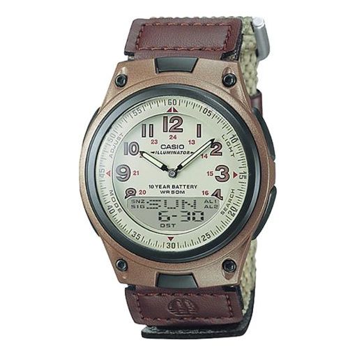CASIO Quartz Waterproof Sports Mens Green Analog/Digital Combo AW-80V-5BVD