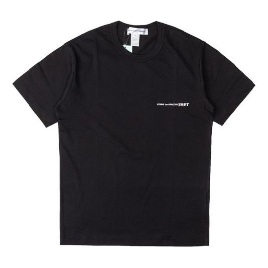 COMME des GARCONS Little Logo Applique Cotton Short-sleeve Tee'Black' S28119-1