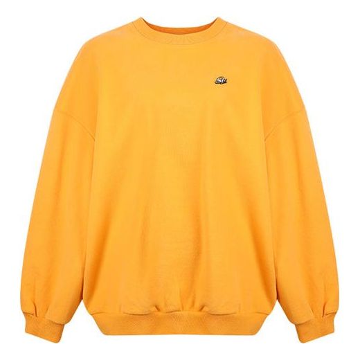 (WMNS) Levi's Small Logo Solid Color Round Neck Gold Orange Hoodie 34462-0002