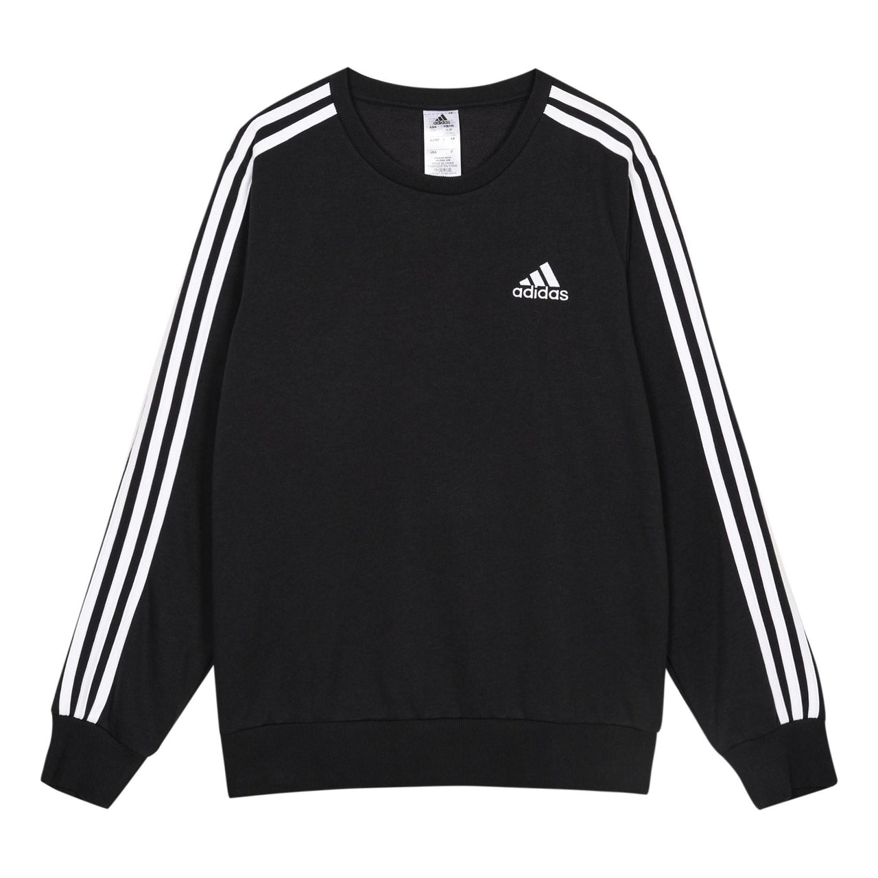 adidas Sports Round Neck Loose Long Sleeves Pullover Black GK9078