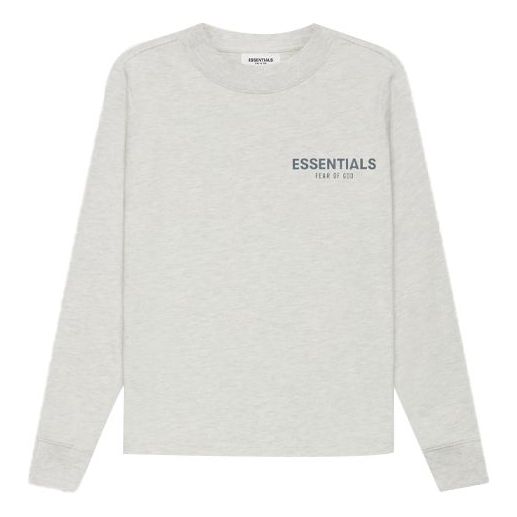 (GS) Fear of God Essentials SS21 Long Sleeve Tee Light Heather Oatmeal FOG-SS21-523