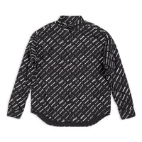 Balenciaga Logomania All Over Long Sleeve Shirt 'Black' 662983TNLL11070