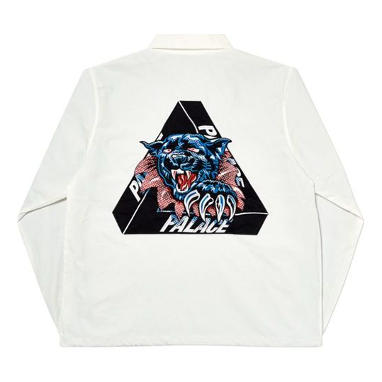 PALACE Triangle Pattern Logo lapel Jacket Unisex White P17JK071