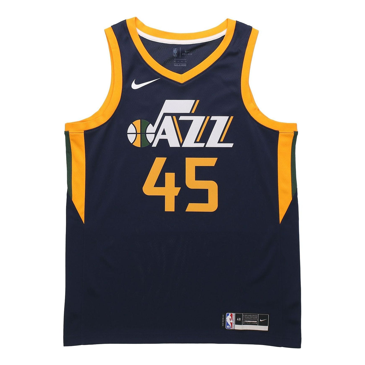 Nike 2020 Season Utah Jazz Mitchell Sw Shirt Men'S College 'Dark Blue Yellow' CW3683-426