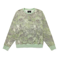 Vans Tie Dye Loose Round Neck Pullover Couple Style Green VN0A5H8UYAN