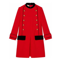 (WMNS) Gucci Velvet-trimmed Retro-tweed Dress 'Red' 674469-ZAH8I-6535