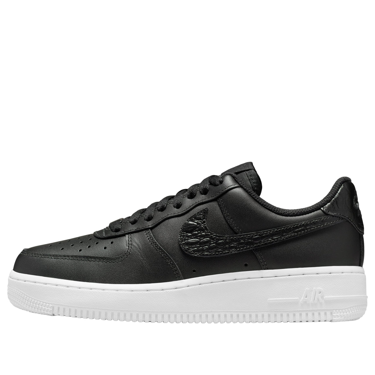 (WMNS) Nike Air Force 1 Low Pebble Croc 'Black' IO4837-001