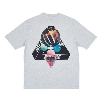 PALACE Sans Ferg T-Shirt Grey Marl Glasses Back Logo Short Sleeve Unisex Gray P18SS064