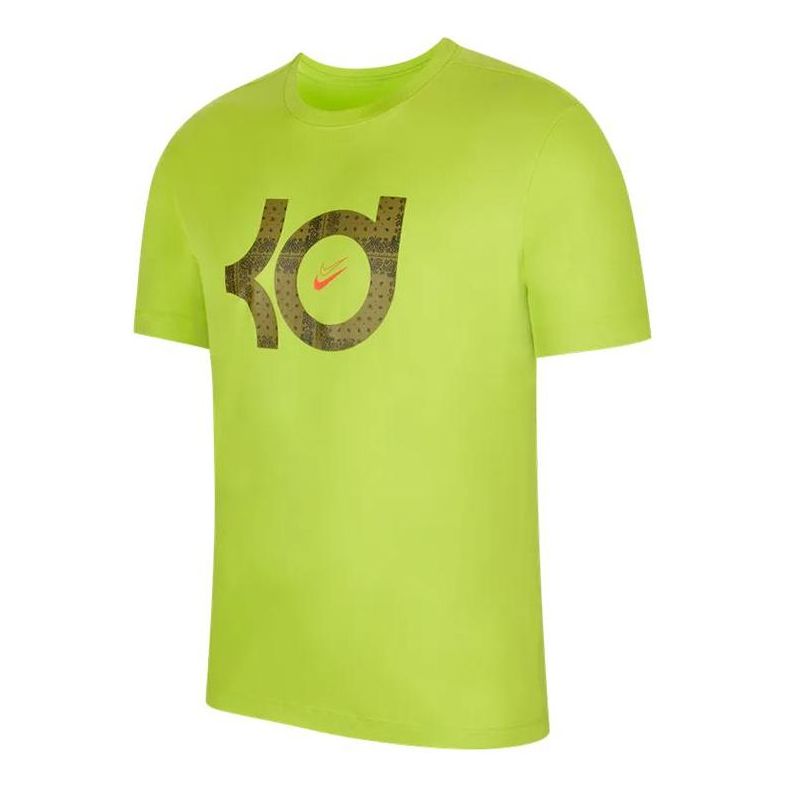 Nike KD Front Logo Short Sleeves Tee 'Green Grey' DQ1876-321