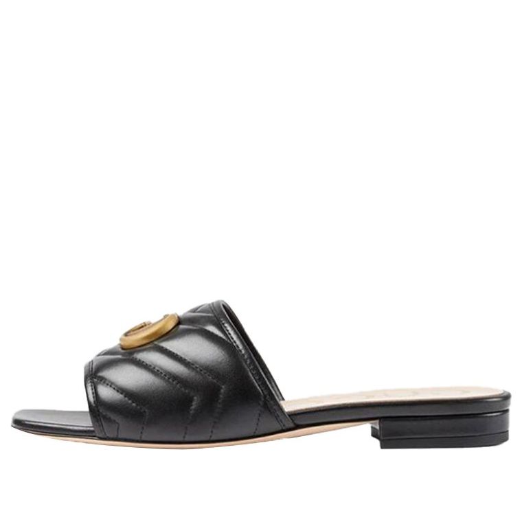 (WMNS) Gucci Double g Slippers Black 646169-BKO60-1000
