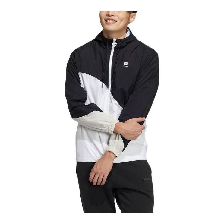 adidas Feel Good Retro Windbreaker Jackets 'Black White' HD4629
