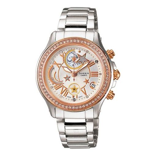 CASIO SHEEN Quartz Waterproof Stainless Steel Strap Gold Analog SHN-5510SG-7A