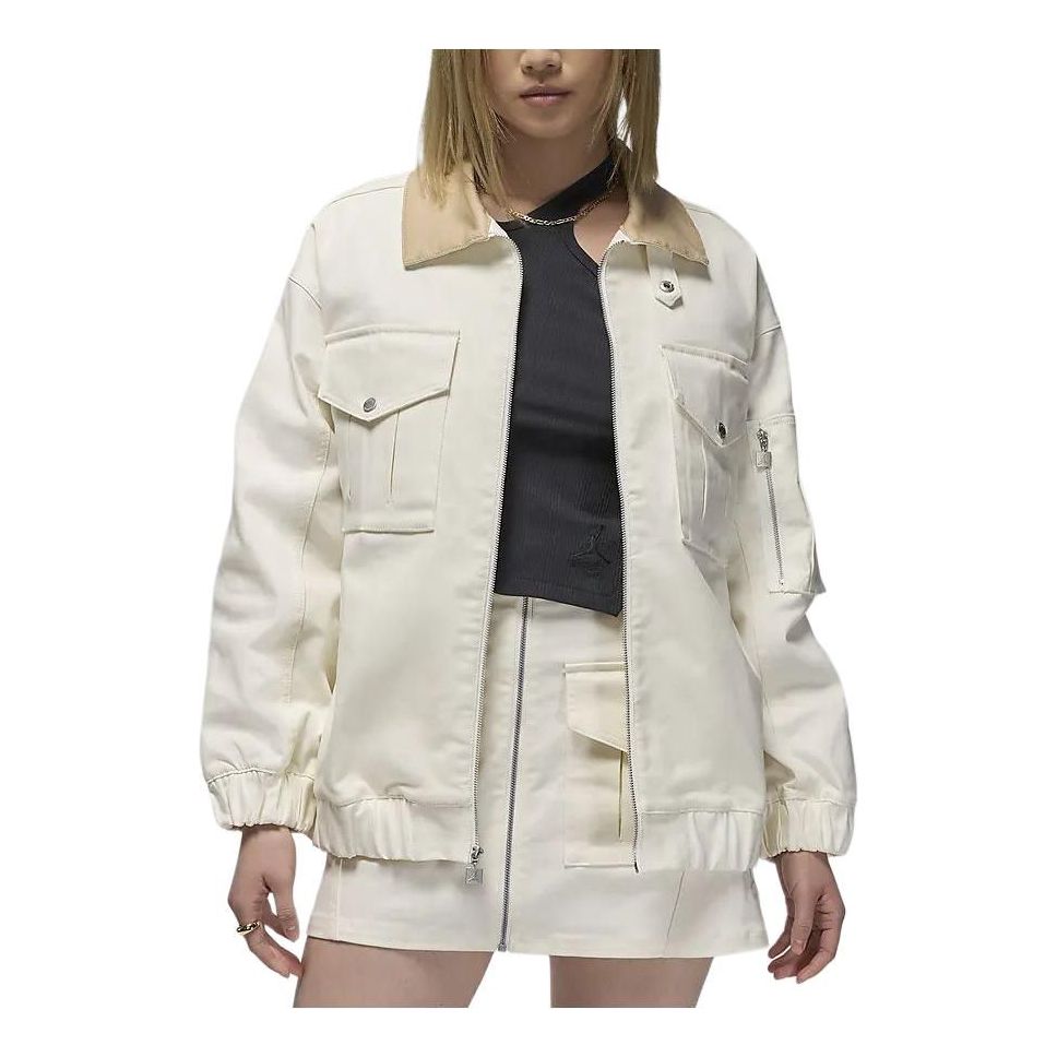 (WMNS) Air Jordan Renegade Jacket Asia Sizing 'Sail Brown' FN5675-133