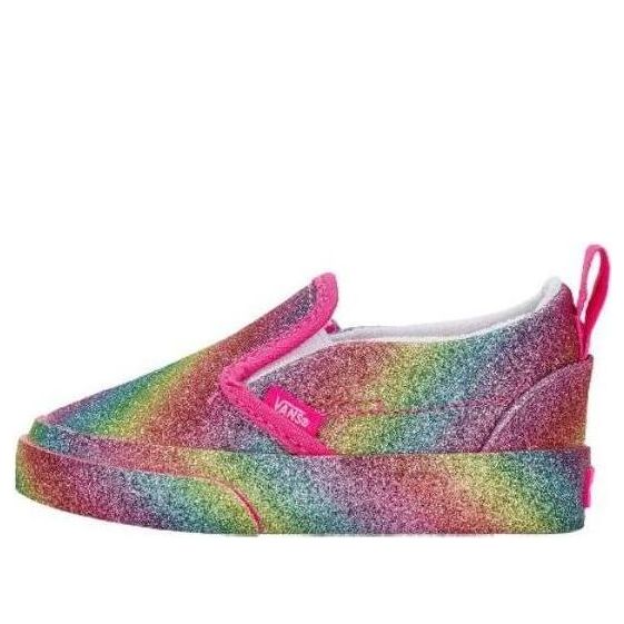 (TD) Vans Slip-On Hoop & Loop 'Glitter Rainglow - Multicolor' VN0A5EFKRNC