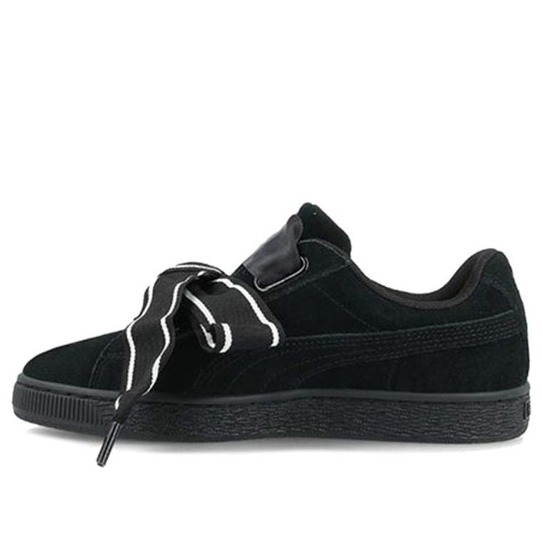 (WMNS) PUMA Suede Heart Satin NEW AUTHENTIC Black 364084-01