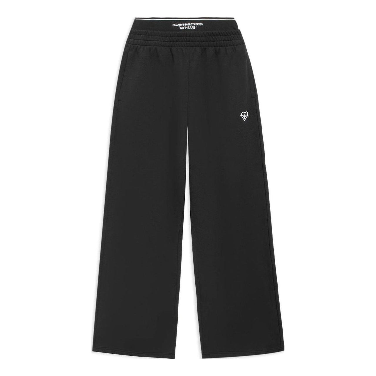 Li-Ning Heart Graphic Loose Fit Straight Sweatpants 'Black' AKLS978-3