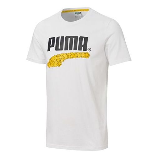 PUMA Club Graphic Printed Short Sleeve TEE White 530017-02