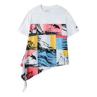 (WMNS) FILA Printing Pattern Round Neck Short Sleeve White F11W128114F-WT