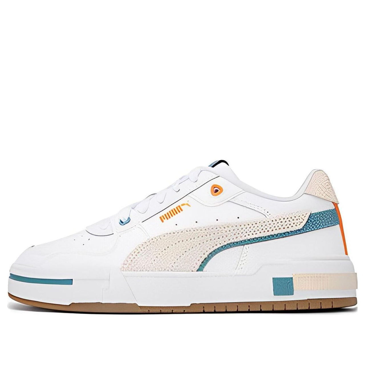 PUMA Skate Shoes 'White Brown Green' 393276-02