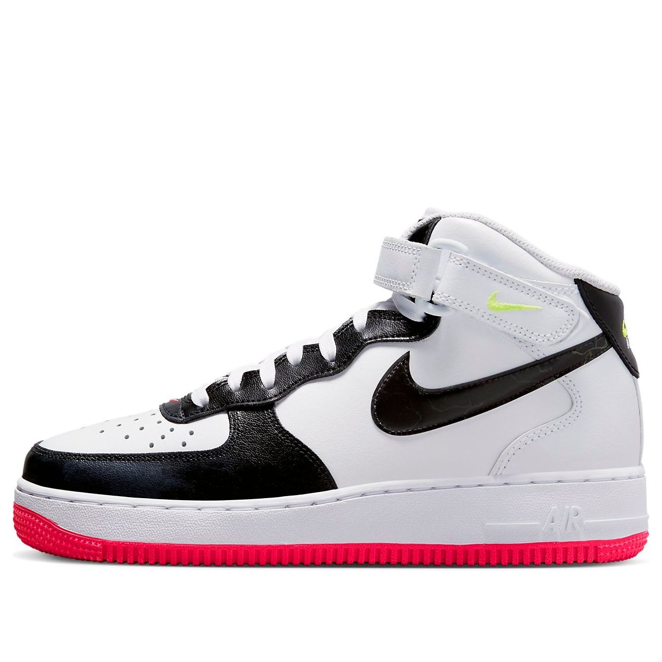 (WMNS) Nike Air Force 1 Mid Electric 'White Black Pink' FD0866-100