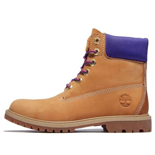 (WMNS) Timberland 6 Inch Heritage Cupsole Boots 'Wheat Nubuck with Purple' A44KP231