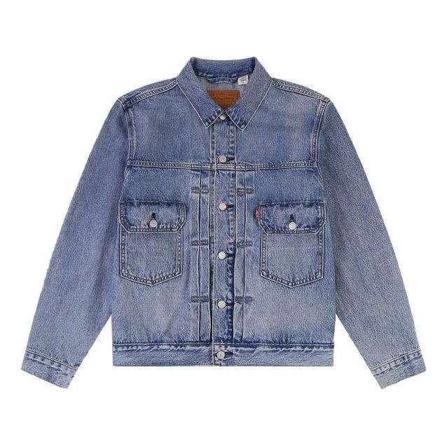 Men's Levis lapel Pure Cotton Denim Jacket Blue 56862-0003