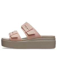 (WMNS) Crocs Pale Blush Brooklyn Sandal 'Brown Beige' 207431-6RL