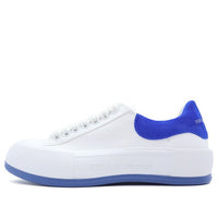 Alexander McQueen Deck Skate Plimsoll Lace Up 'White Blue Suede' 654594W4MV79255