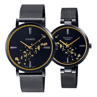CASIO SHEEN Quartz Couple Waterproof Sapphire Crystal Black Analog JLV-C100BM-1AUPFJ